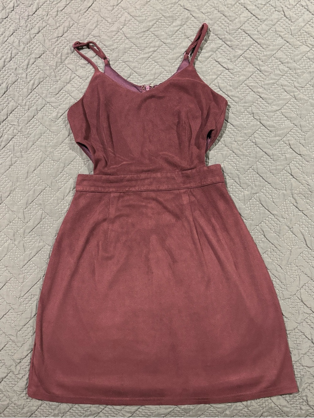 Women’s Plum Sleeveless Dress with Side Cut Outs